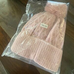 Pink knit hat